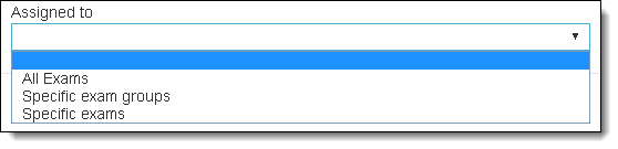 Search all exams assigned to private access code.